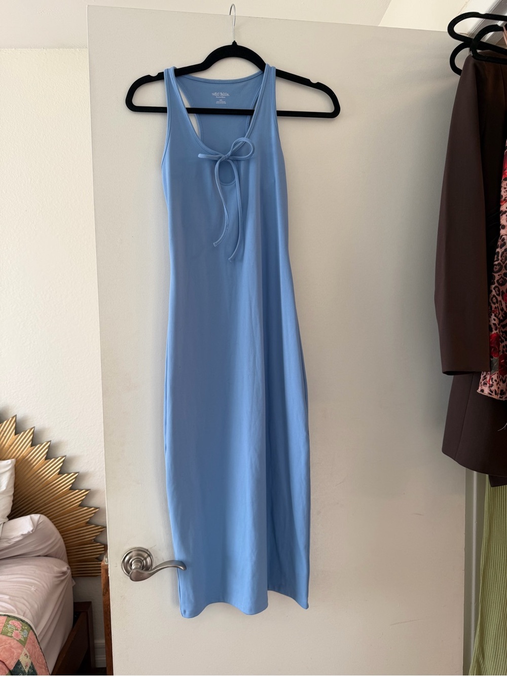 wild fable Light Blue Tie-Front Slip Dress
